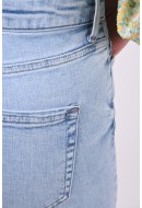 Blugi Dama Only Onlblush Mid Sk Ank Raw Dnm Light Blue Denim